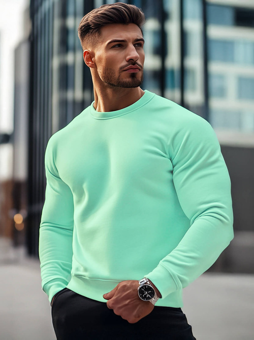 Hanorac bărbați verde-mentă OZONEE JS/2001-10Z