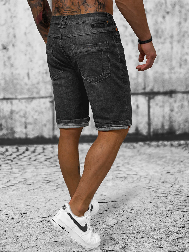 Pantaloni scurti bărbați negri OZONEE O/24000