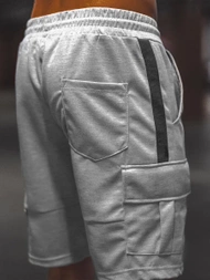 Pantaloni scurți sport bărbați gri OZONEE O/WW20016/2