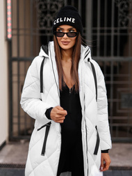 Geacă de femei alb OZONEE JS/5M3168/281Z