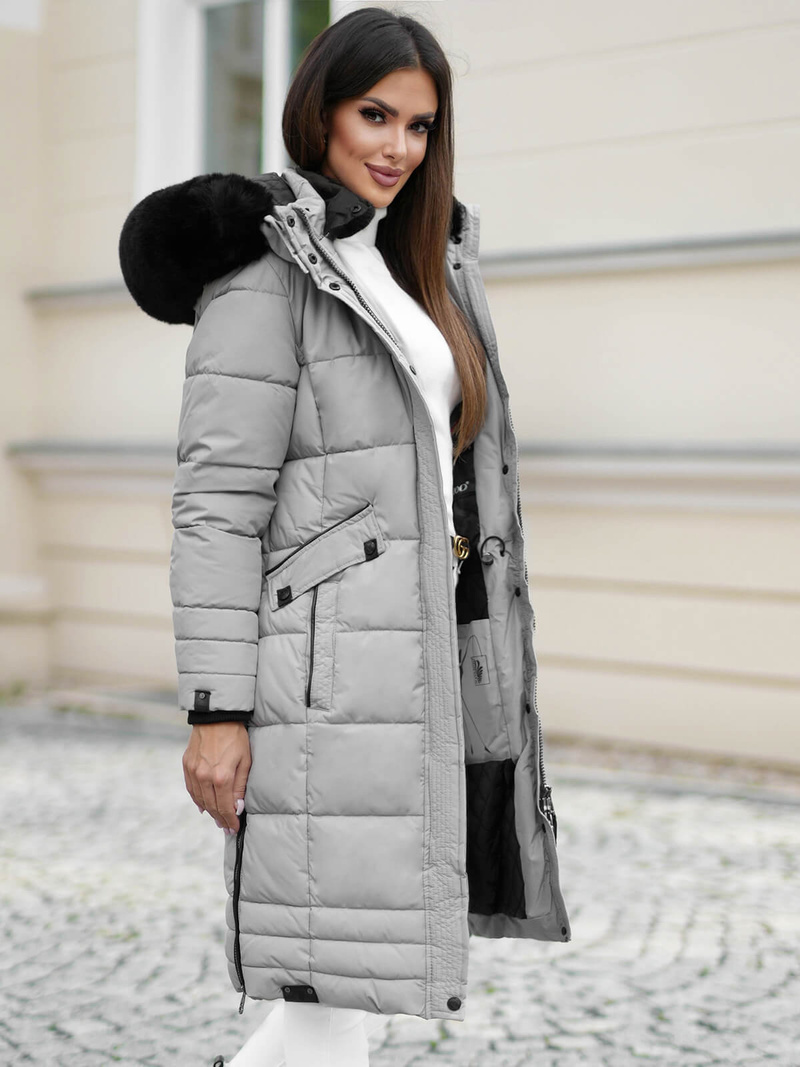 Geacă de femei gri OZONEE O/W377Z