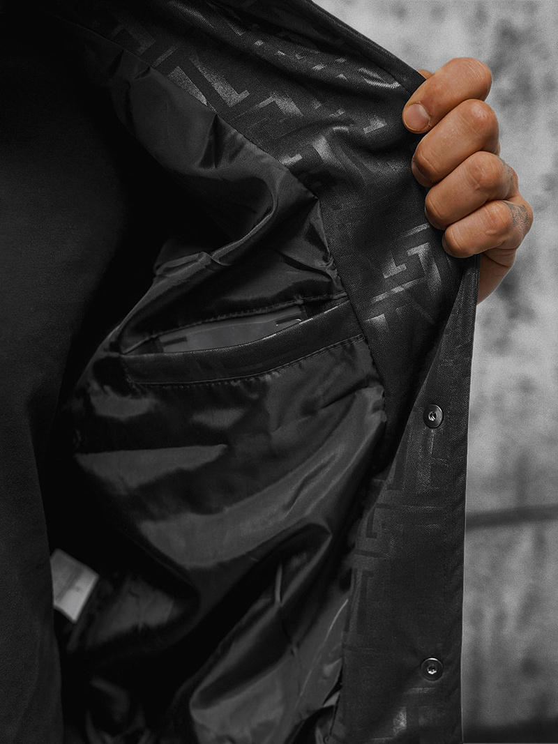 Jachetă bărbați neagră OZONEE O/3A172