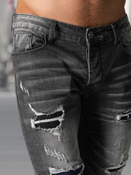 Blugi bărbaţi negri OZONEE NB/MP0075NZ