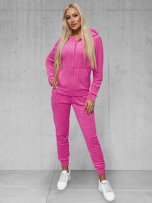 Compleu sport dama din velur roz inchis OZONEE JS/8C1176/19