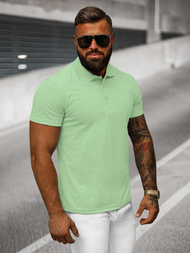 Tricou polo bărbați verde-mentă OZONEE JS/8T80/153Z