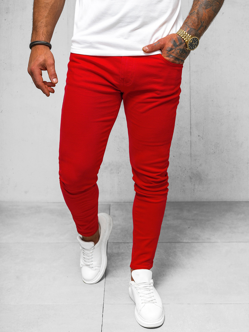 Blugi Bărbaţi Rosii OZONEE O/E7887R