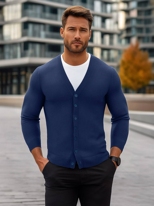 Pulover bărbați albastru închis OZONEE NB/MM6006/5Z