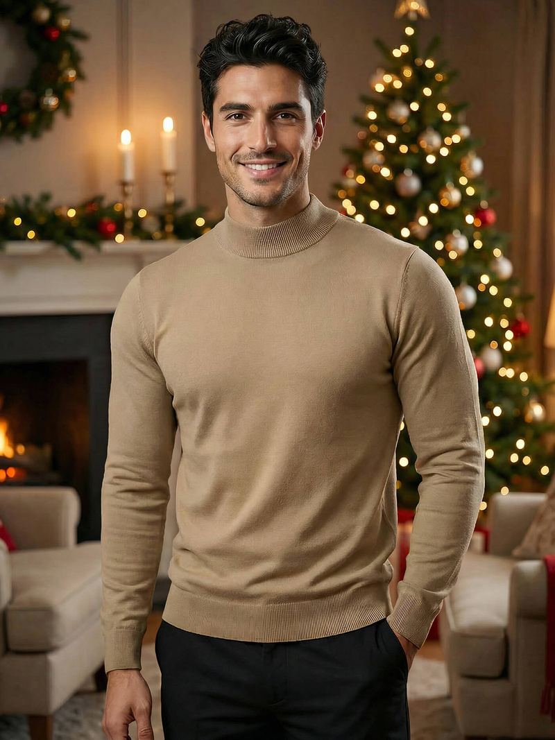 Pulover bărbați camel OZONEE V/V24503Z