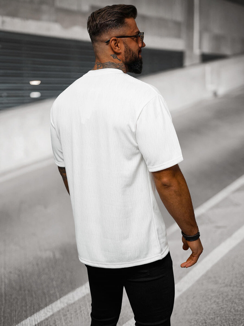 Tricou bărbați alb OZONEE O/3C333