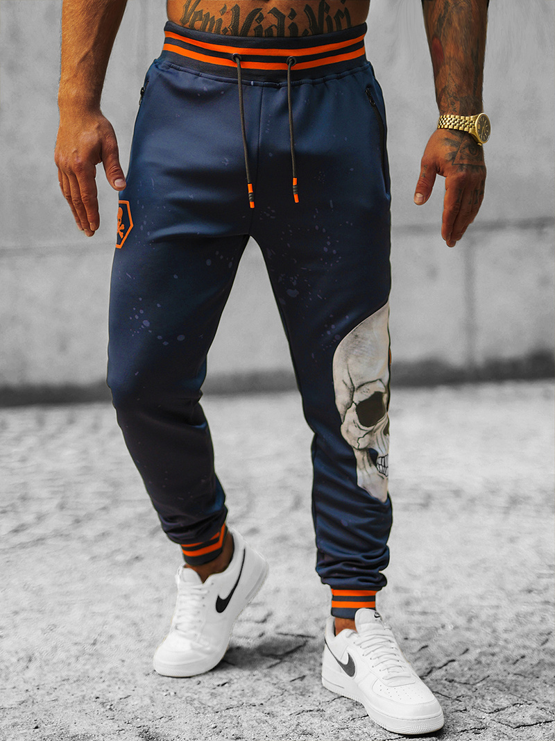 Pantaloni de trening bărbaţi albastru marin OZONEE JS/K10228Z