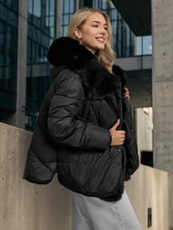 Geacă de femei neagra OZONEE O/16M9179/392Z