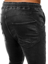Jeanşi jogger bărbaţi negri OZONEE G/1067