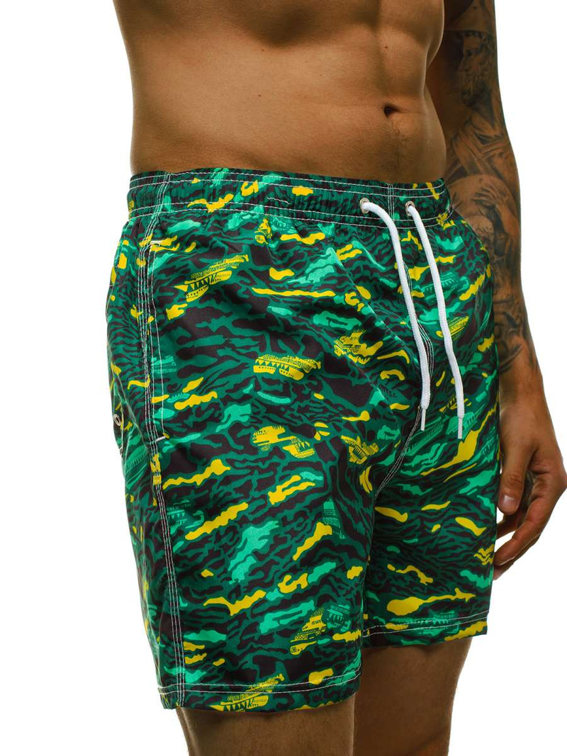 Pantaloni scurti de baie bărbați verde OZONEE JS/ST072