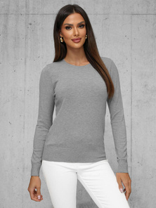 Pulover de dama gri închis OZONEE JS/8005/3