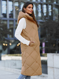 Vestă femei camel OZONEE JS/5M3165/84