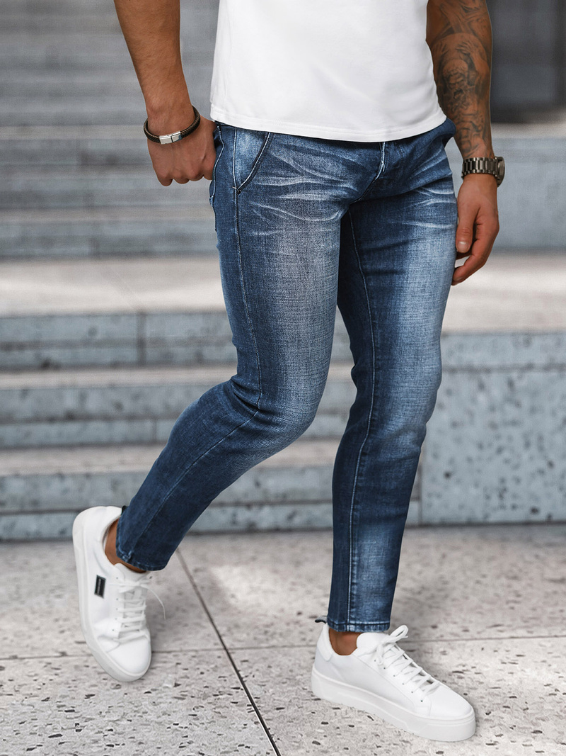 Blugi bărbaţi albaștri închis OZONEE NB/MP0091BS