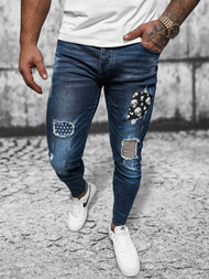 Blugi bărbaţi albaștri închis OZONEE NB/MP0015BS