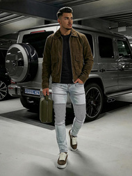 Blugi bărbați albaștri deschis OZONEE O/EM8889Z