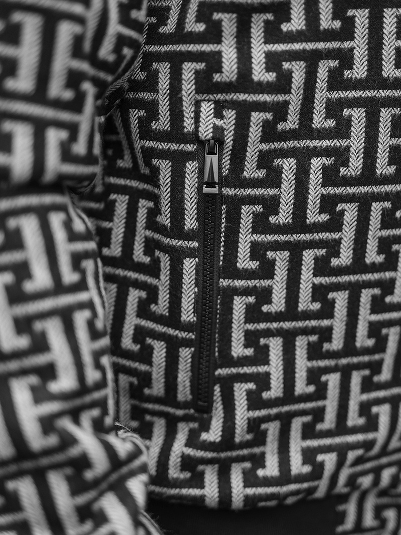 Jachetă bărbați neagră-gri OZONEE O/3A55