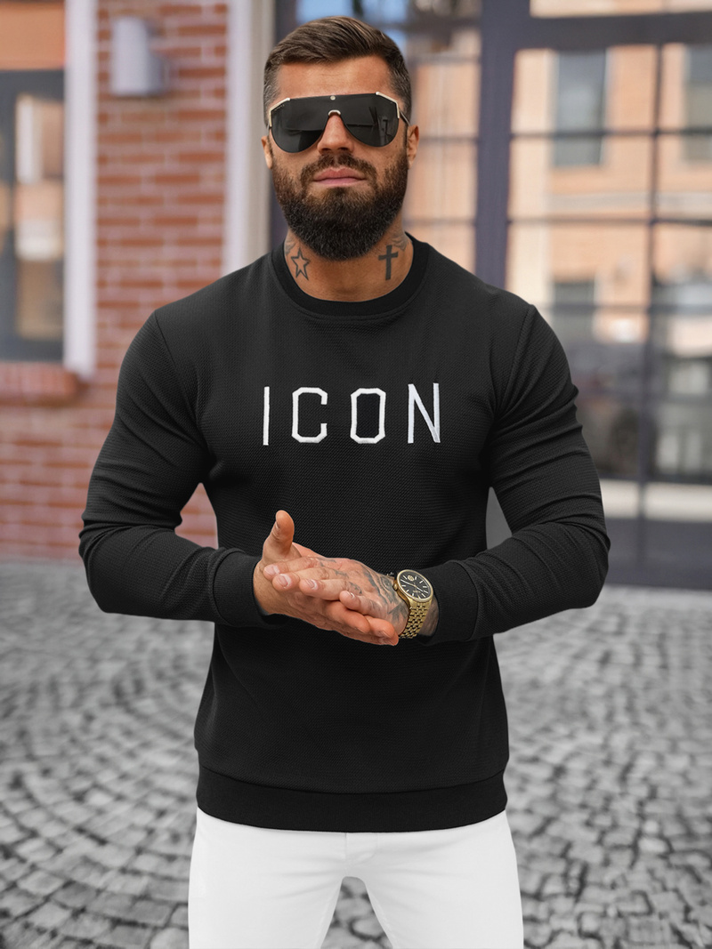 Bluză bărbați neagrăOZONEE O/D7394Z