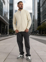 Bluză bărbați écru OZONEE JS/HH016/1