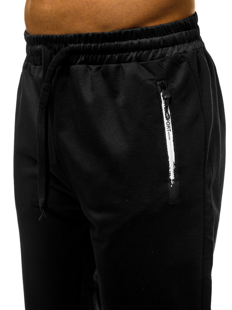 Pantaloni de trening bărbaţi negri JS/XW003SZ