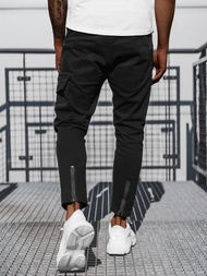 Pantaloni chino bărbaţi negri OZONEE B/20005SPZ