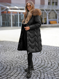 Geacă de iarnă damă neagră OZONEE O/5M3229/392