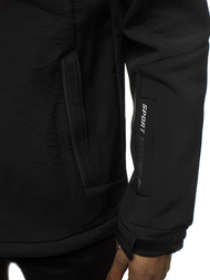Jachetă bărbați SOFTSHELL neagră OZONEE GE/12259Z