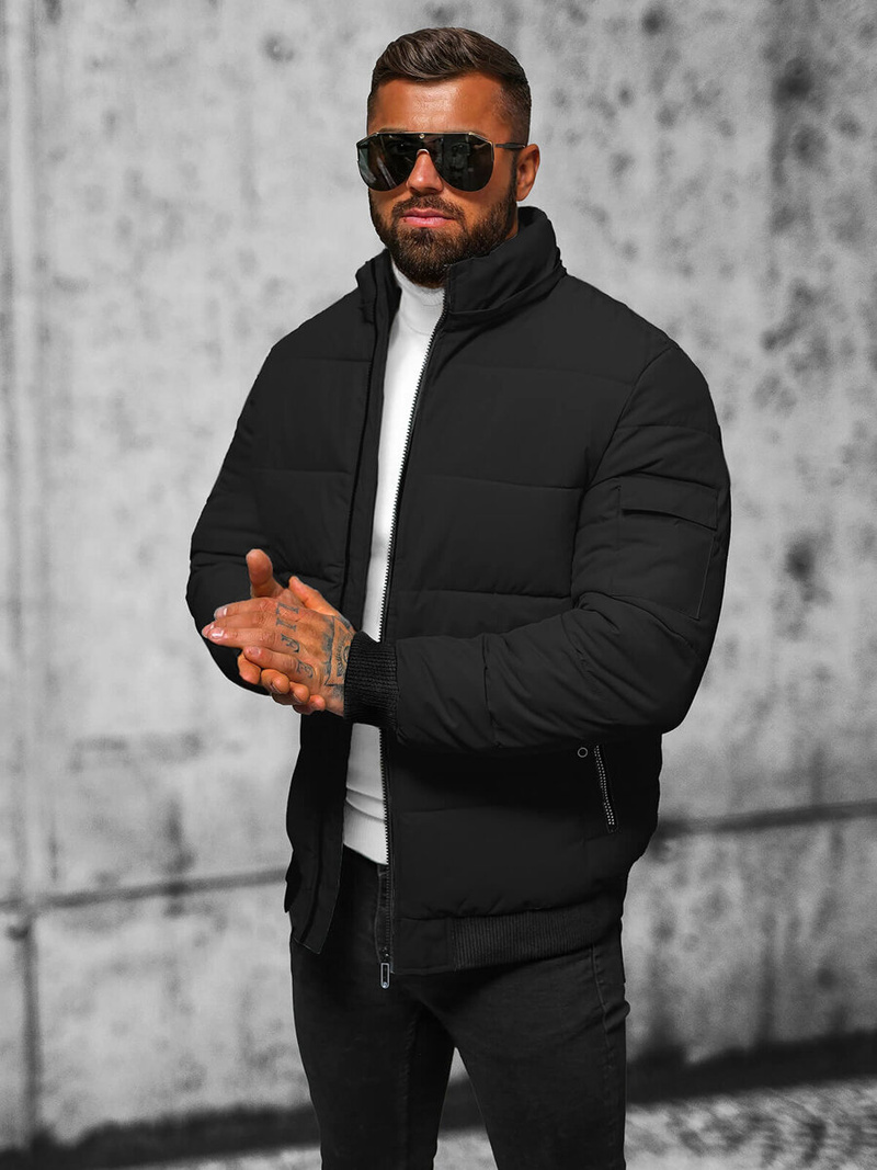 Geacă de bărbați neagră OZONEE JS/31M5006