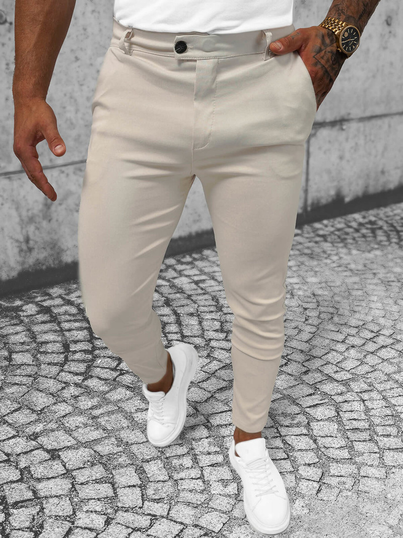 Pantaloni Chino Bărbaţi Bej OZONEE O/P4049