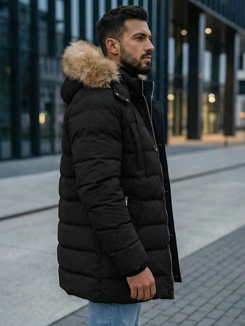 Geacă bărbați neagră OZONEE JS/5M3122/392Z