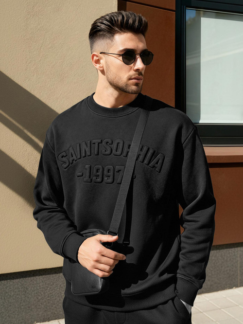 Hanorac bărbați negru OZONEE JS/8B1953/3