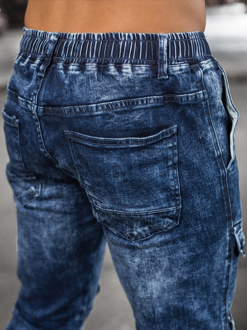 Pantaloni jogger bărbați albaștri OZONEE DR/TF070