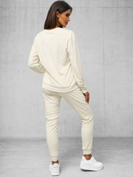 Compleu dama din catifea écru OZONEE O/8C1173/155Z