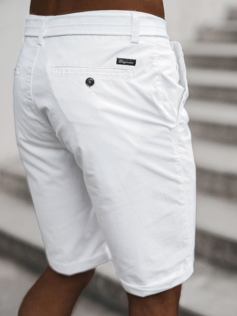 Pantaloni scurti chino bărbați albi OZONEE T/XX160085/6