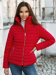 Jachetă de femei roșie OZONEE JS/M23063/2Z