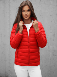 Jachetă de femei roșie OZONEE JB/JP1141Z