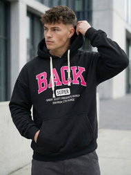 Hanorac bărbați neagră OZONEE O/TT30513Z