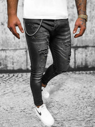 Blugi Bărbaţi negri OZONEE O/MB465