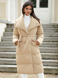 Geacă de iarnă parka femei bej OZONEE JS/M737/62Z