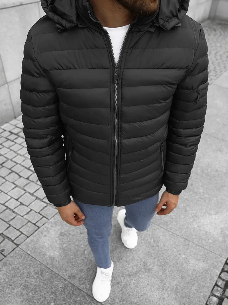 Jachetă bărbați neagră OZONEE JS/M792/392