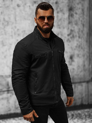 Jachetă de primăvară bărbați neagră OZONEE JS/84M3002/392