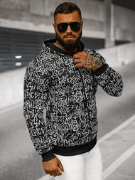 Hanorac bărbați neagră OZONEE JS/8B1183/3