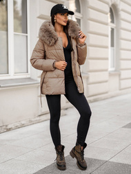 Geacă de femei bej OZONEE JS/16M9206/62