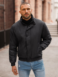 Jachetă de primăvară bărbați neagră OZONEE JS/5M3102/392Z