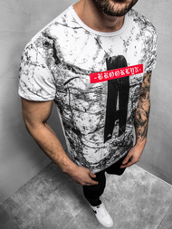 Tricou bărbați alb OZONEE JS/SS10921Z