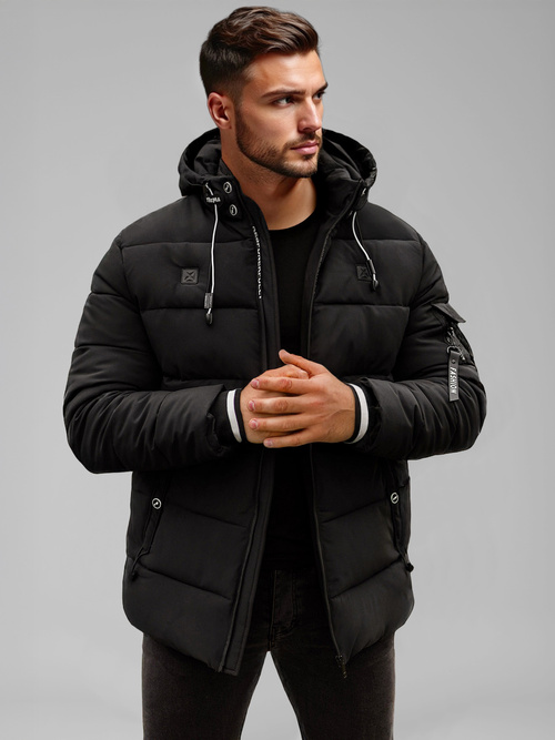 Geacă bărbați neagră OZONEE JS/57M7502/392Z