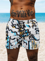 Pantaloni scurti de baie bărbați albi OZONEE O/22205006