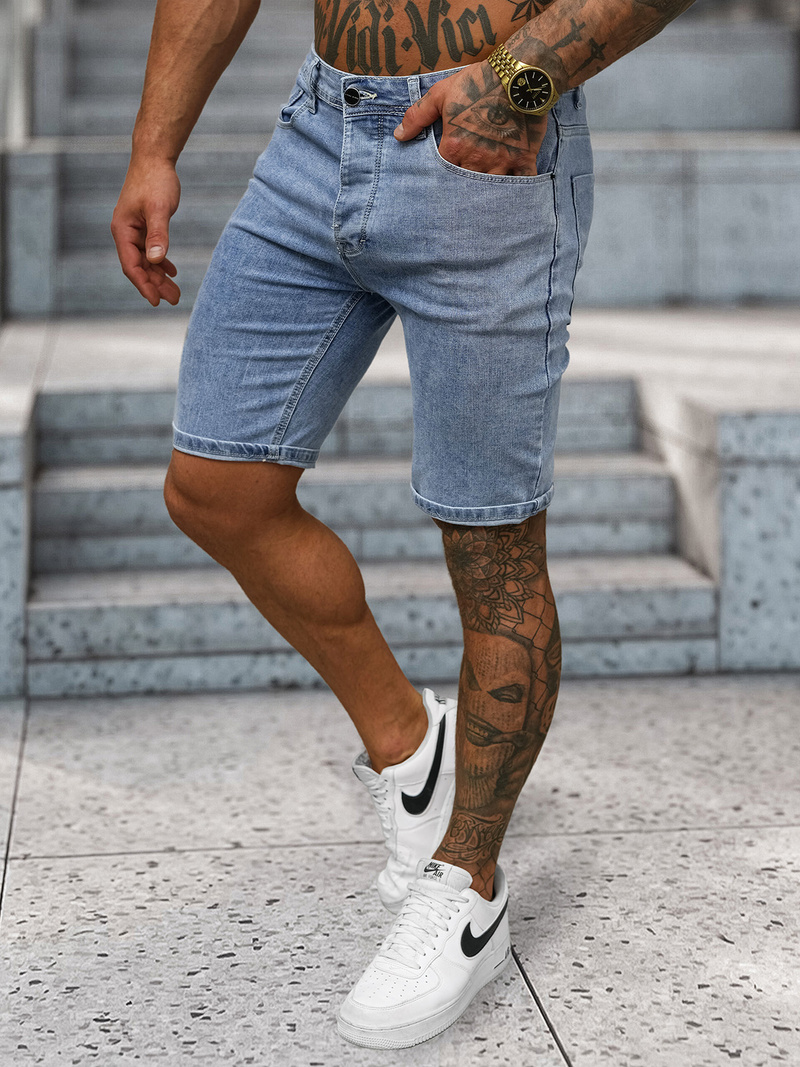 Pantaloni scurti bărbați albaștri deschis OZONEE NB/MP0315BC